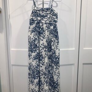 Japna Blue and White Floral Dress